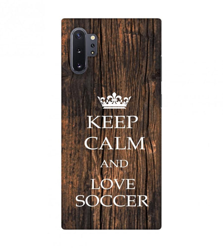 Soccer - Keep Calm Love Soccer - Wooden Backdrop