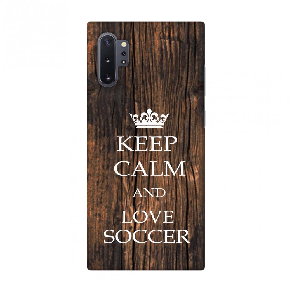 Soccer - Keep Calm Love Soccer - Wooden Backdrop