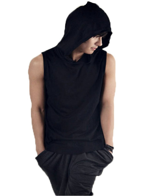 Load image into Gallery viewer, Mens Ninja Sleeveless Hooded T Shirt
